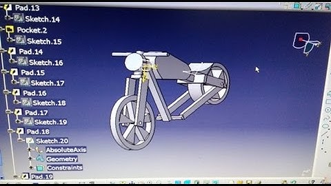 catia v5 | part design bike| simple-[must watch]