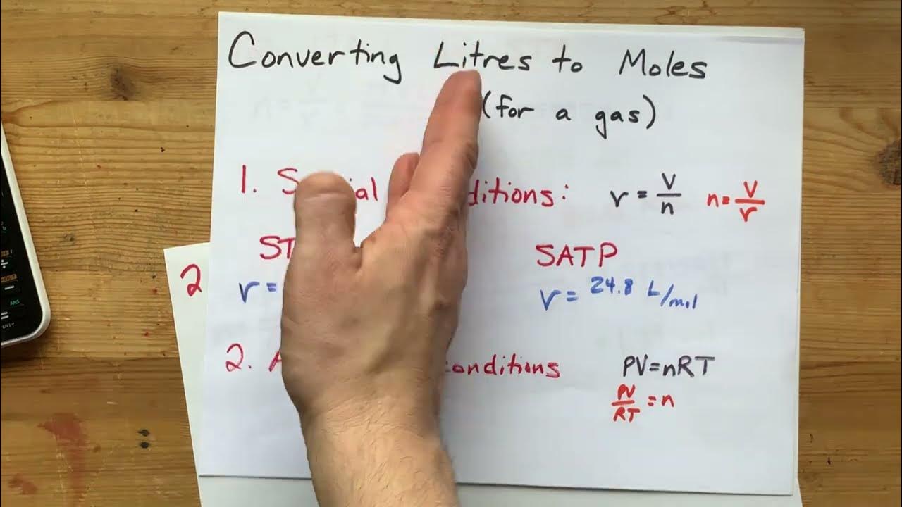 Converting Moles To Liters