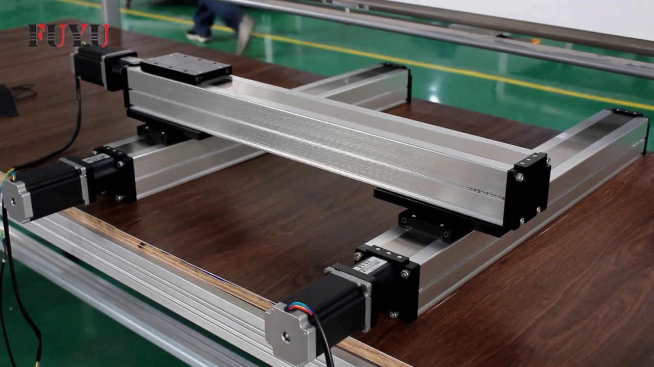 aluminum dust proof ball screw linear gantry module YouTube