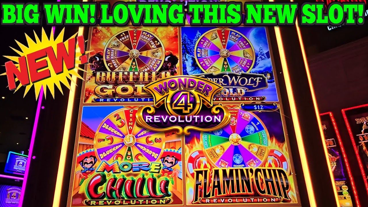 BIG WIN! NEW SLOT WONDER 4 REVOLUTION SLOT | More Chilli and Flamin' Chip Wins | New Las Vegas Slots