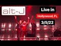 Capture de la vidéo Alt-J Δ Live In Hollywood, Florida 3/5/22 - Concert 4K Hdr Video