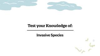 Test your Knowledge of: Invasive Species