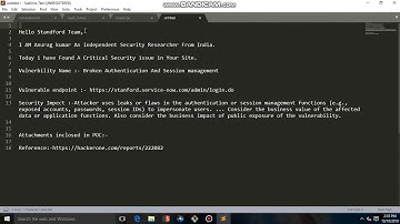 Broken Authentication And Session Management:- Stanford University POC