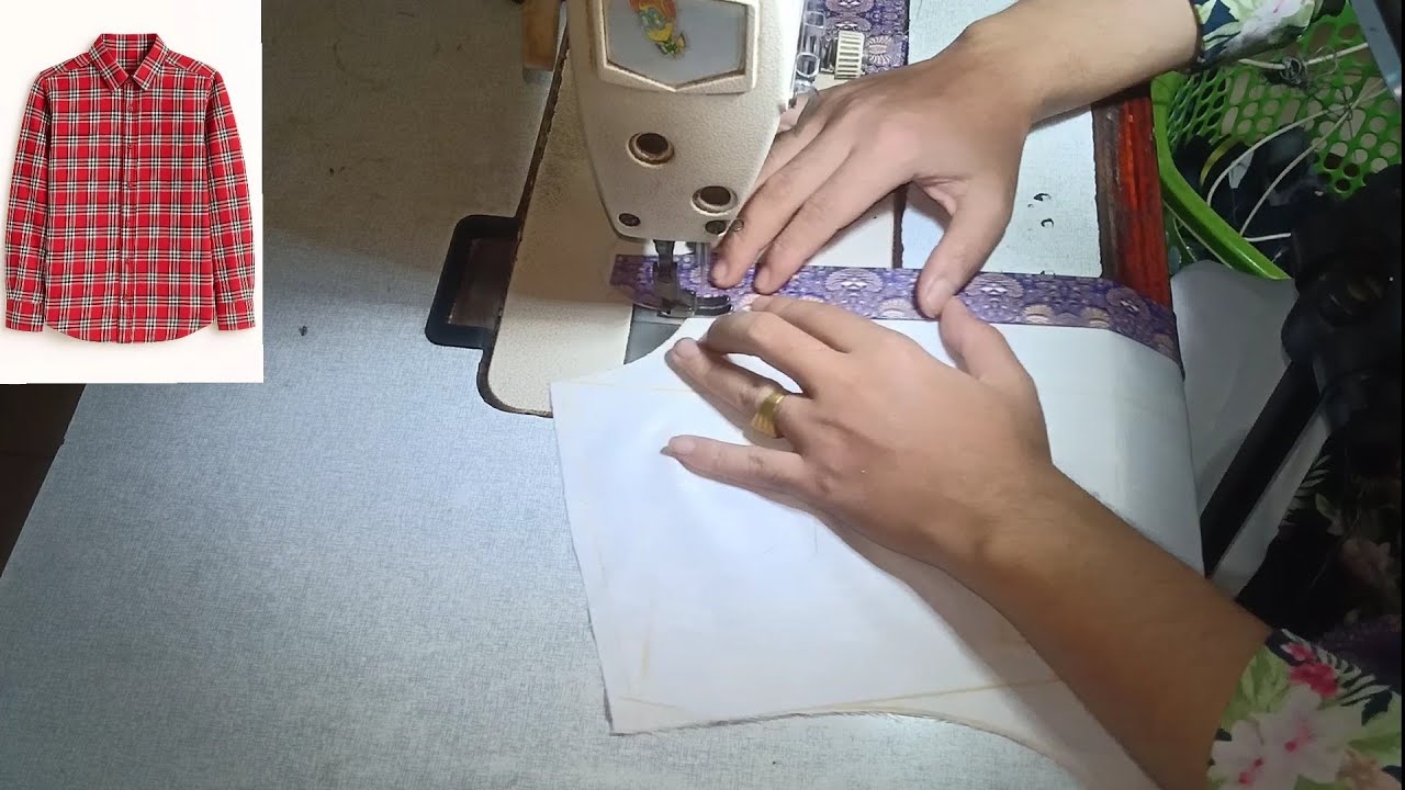 How to sew a short-sleeved men's shirt. Learning to sew at first is not good enough.