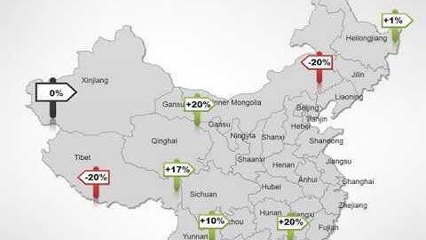China maps - Editable China PPT maps