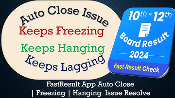 How to Solve FastResult App Auto Close | Keeps Freezing | Not Responding Issue Solve on Android