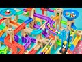 Marble Run Race ASMR Rollercoaster Luminous Trails for Sleep