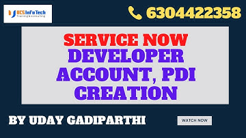 Create Personal Developer Instance(PDI) in ServiceNow explained in detail by Uday Gadiparthi
