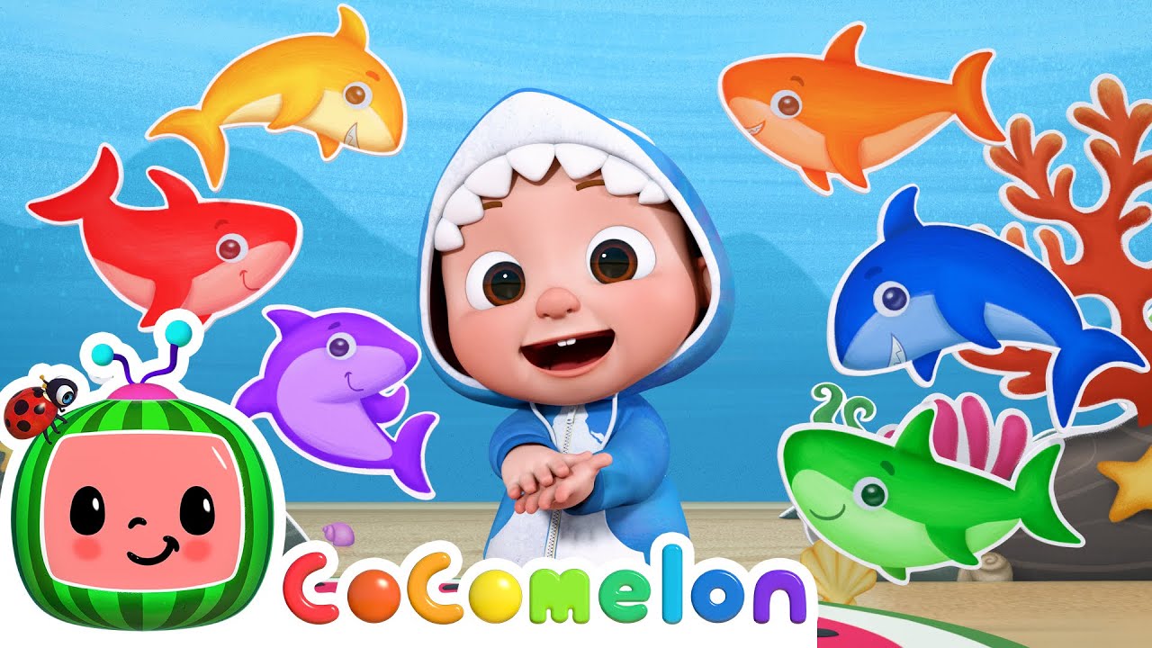 Baby Shark Learns Colors  CoComelon Nursery Rhymes  Kids Songs