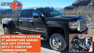 Zone Offroad C37N/C38N Adventure Series 3' UCA Lift Kit Chevy/GM 2500HD 3500HD