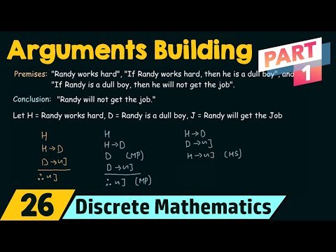 Arguments Building Using Rules of Inference (Part 1)