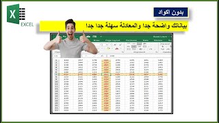 تلوين الصف والعمود بمجرد الوقوف فى الخلية لتسهيل قراءة البيانات فى الاكسل