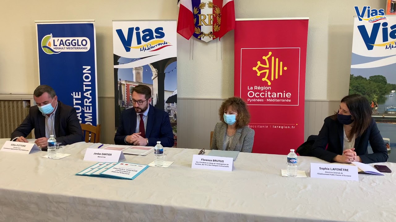 Signature du contrat Bourg Centre – Jeudi 3 décembre 2020 – Mairie de Vias