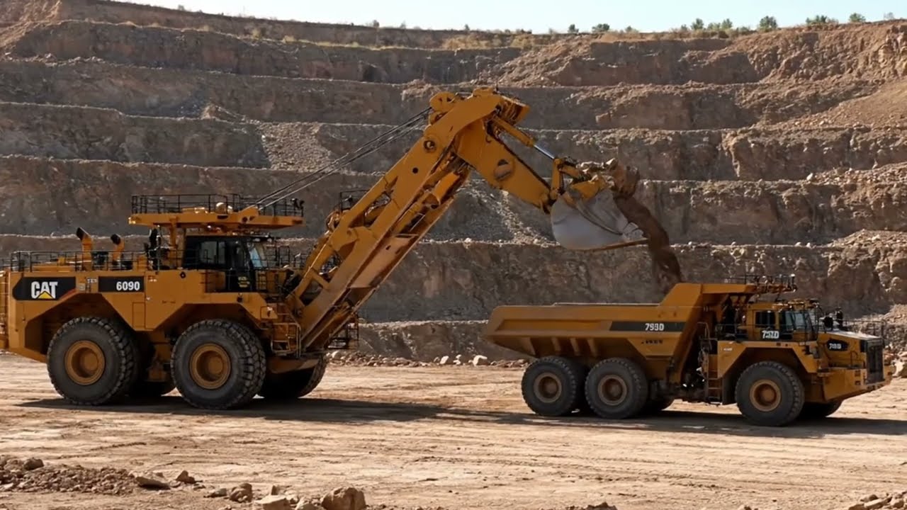 Amazing Activities Use Big Excavator & Many Dump Truck & Bulldozer & Grader Unloading land and Stone