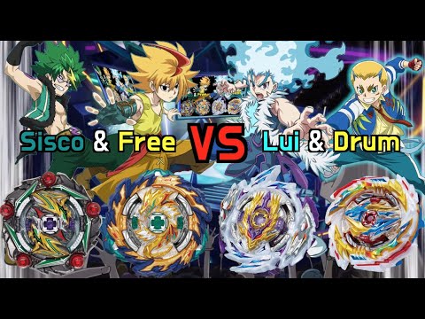 [Beyblade Surge EP.41 Real Match] Sisco &amp;amp; Free VS Lui&amp;amp; Drumㅣ시스코&amp;amp;프리vs루이&amp;amp;데미안ㅣ슈퍼레전드들의 숨막히는 실전태그매치!!