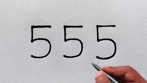 Cat Drawing From Number 555 | Easy Cat Drawing step by step  #catdrawing​ #drawing​ #numberdrawing