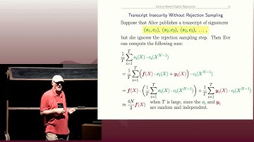 Lecture #5 part 4: Lattice-Based Digital Signatures and Rejection Sampling | Joseph H. Silverman
