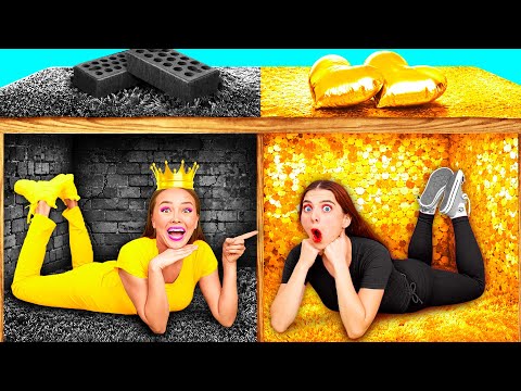Secret Rooms Under The Bed | Rich VS Broke Prank Wars by BaRaFun Challenge