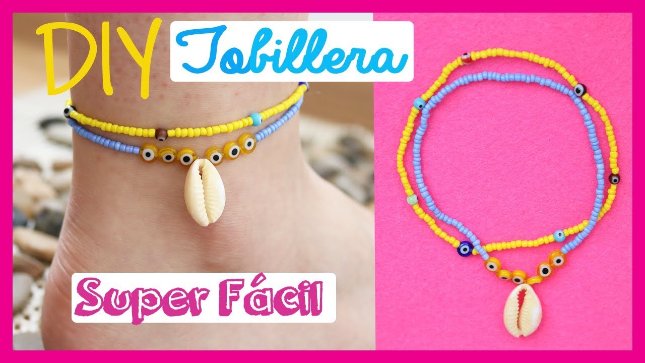 CÓMO CERRAR una TOBILLERA O PULSERA ✌ de NYLON ELÁSTICO 📿 SÚPER FÁCIL - YouTube