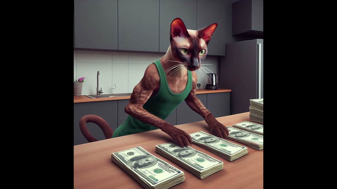 The Fat Cat has lost his money! #cat #aiimages #cartoon #catillustration #catart #animation #sad