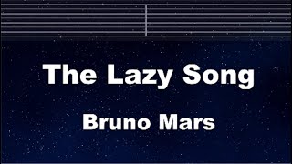Practice Karaoke♬ The Lazy Song - Bruno Mars 【With Guide Melody】 Instrumental, Lyric, BGM