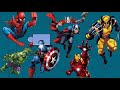 Learning  Colors  with Marvel Heroes Spiderman Ironman Hulk Batman Joker By Sunny Happy Kids