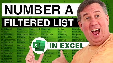Excel - Numbering Visible Rows in Filtered List (with SUBTOTAL Function) - Episode 2503