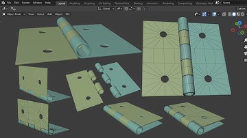 Hinges modeling in Blender  | How to use Solidify Modifier And Bevel Modifier | Blender |  Mana 3D