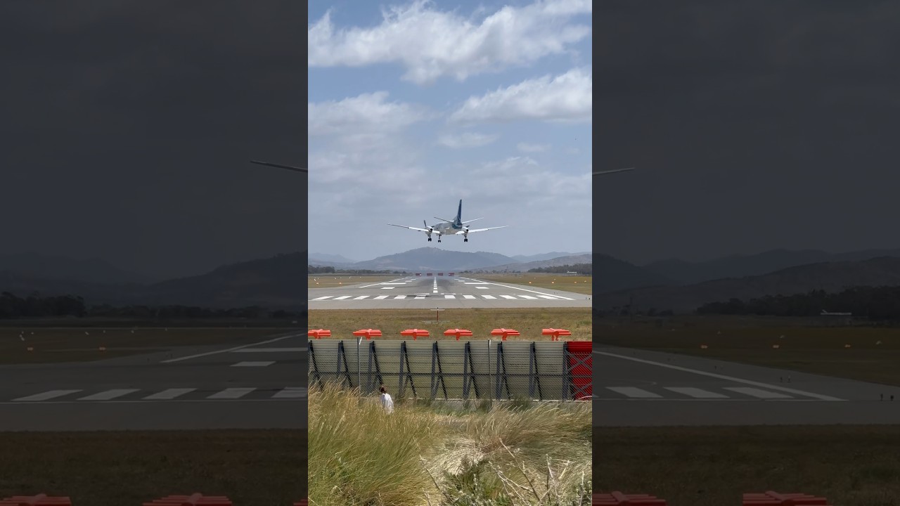 Link Airways Saab 340 Battles Heavy Crosswind at Hobart International Airport (HBA)!