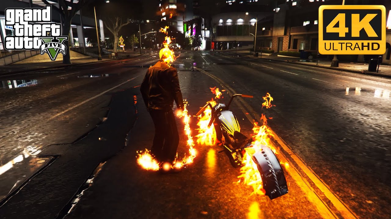 Gta 5 - Ghost Rider The Spirit Of Vengeance | Gameplay (4K) - Youtube