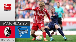 SC Freiburg - Hertha BSC 1-1 | Highlights | Matchday 26 – Bundesliga 2022/23