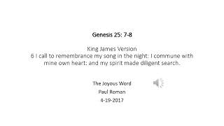Genesis 25 Verses 7-8