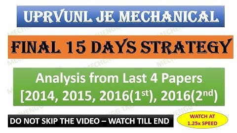 UPRVUNL JE FINAL STRATEGY | UPRVUNL JE LAST TIME STRATEGY | UPRVUNL JE LAST YEAR PAPER ANALYSIS