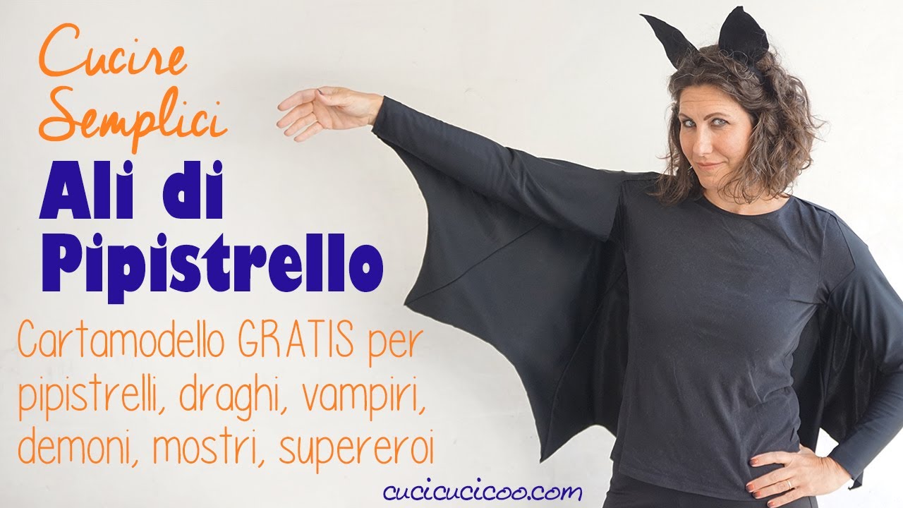 ZPQAODI Costume da Pipistrello Vampiro,4 PCS Mantello Pipistrello,Includere 1 x Costume a Pipistrello+1 x Maschera da Pipistrello+2 x Pezzi di Fermagli,per Halloween Cosplay Carnevale