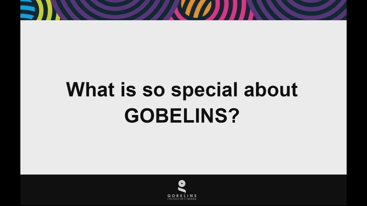 What is so special about GOBELINS ? - YouTube
