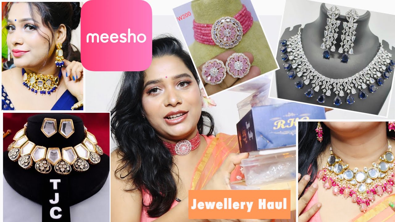 Kundan jewellery set haul #necklaceset 