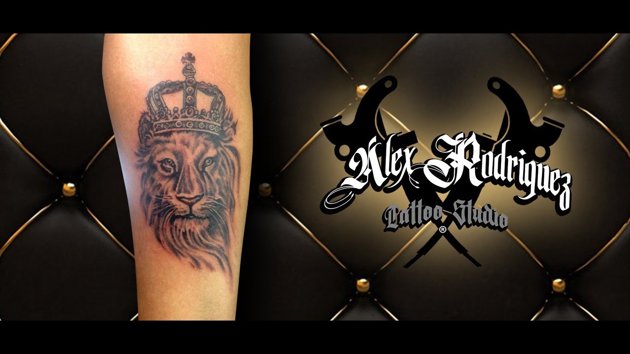 Tatuaje De Un León Alex Rodriguez Tattoo Timelapse Youtube