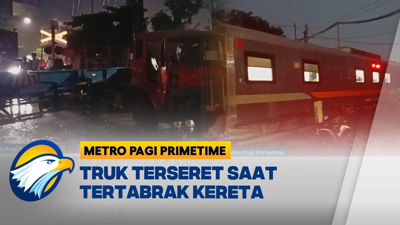 Detik-Detik Tabrakan Truk Trailer & Kereta di Semarang | Metro Pagi Primetime