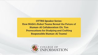 OTTRS Speaker Series: Janet Vertesi - November 21, 2025 | UMD INFO College