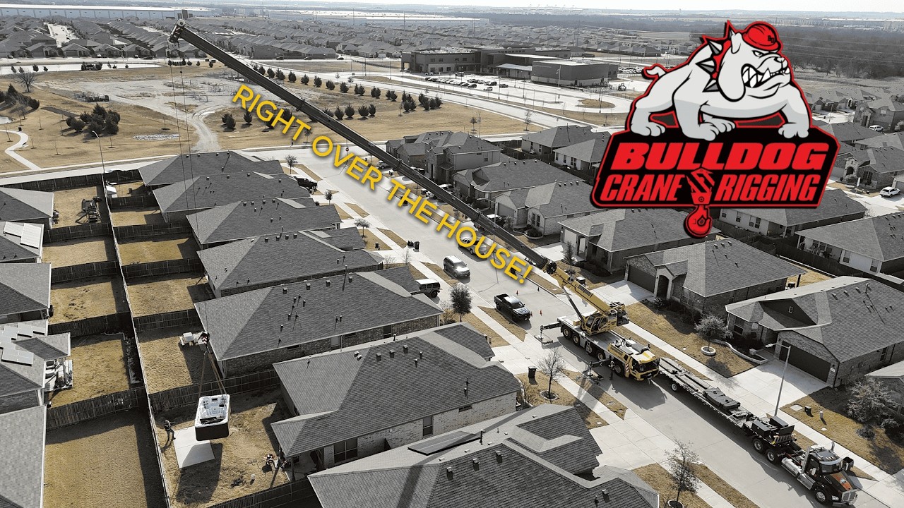 Grove GMK5120L Hot Tub Pick Over a Residential Home