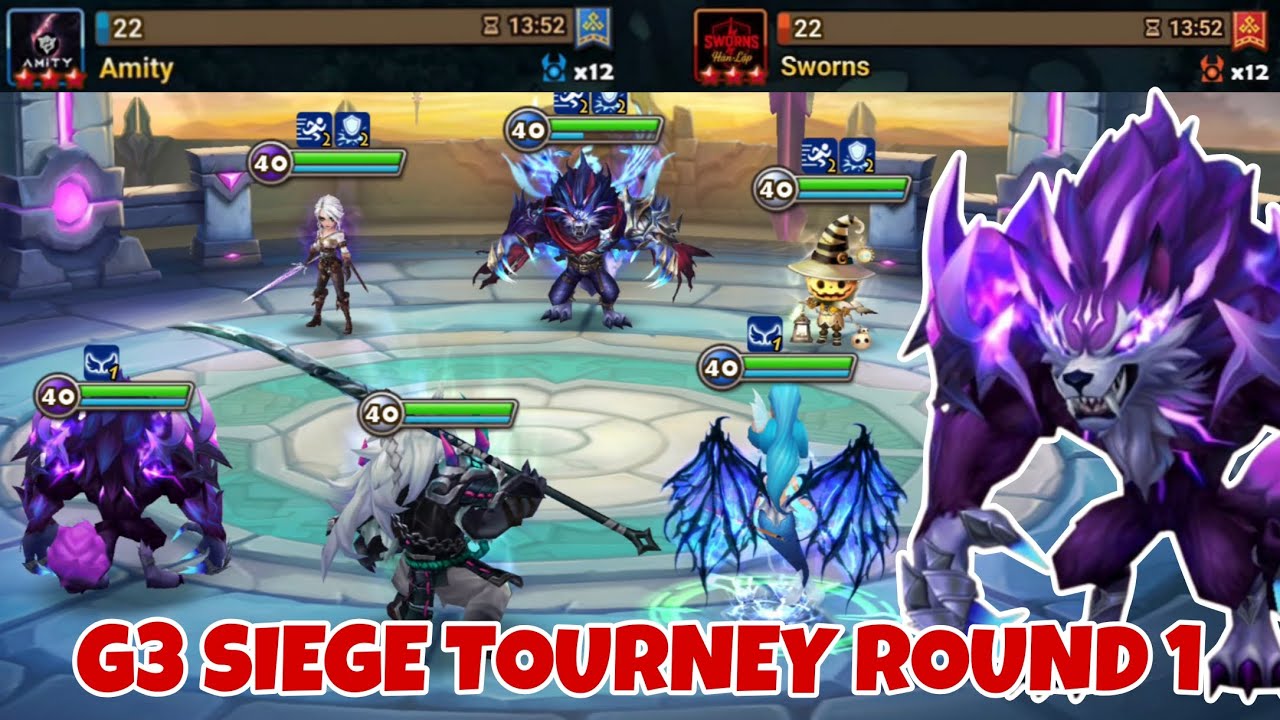 Турнир G3 Siege, раунд 1! Amity против Sworns — Summoners War