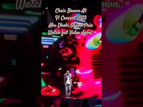 Chris Brown At Formula 1 Concert Abu Dhabi Grand Prix 2023