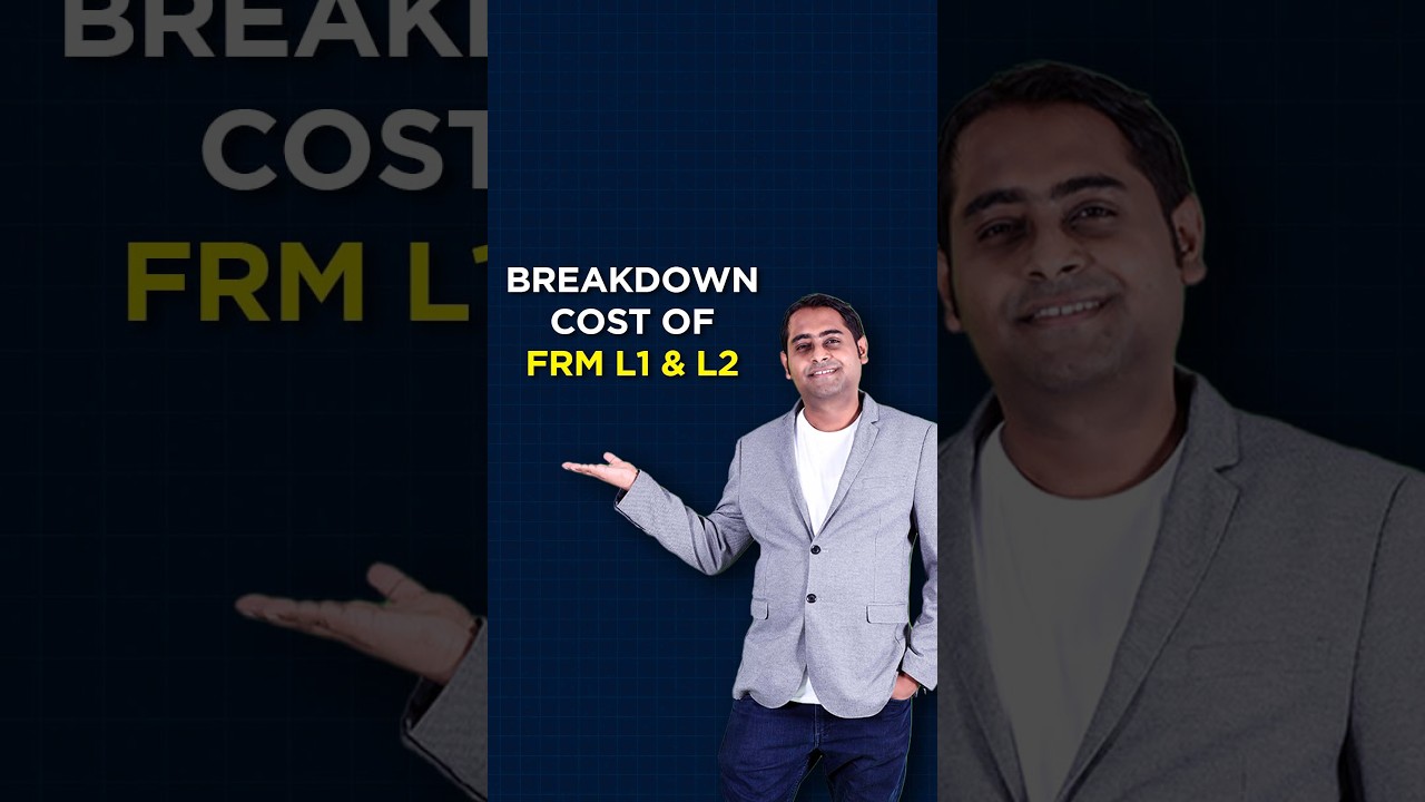 Breaking Down The Cost To Do FRM Level 1 And 2#fintelligents #ganeshnayak  #financemanager#frmexam - YouTube