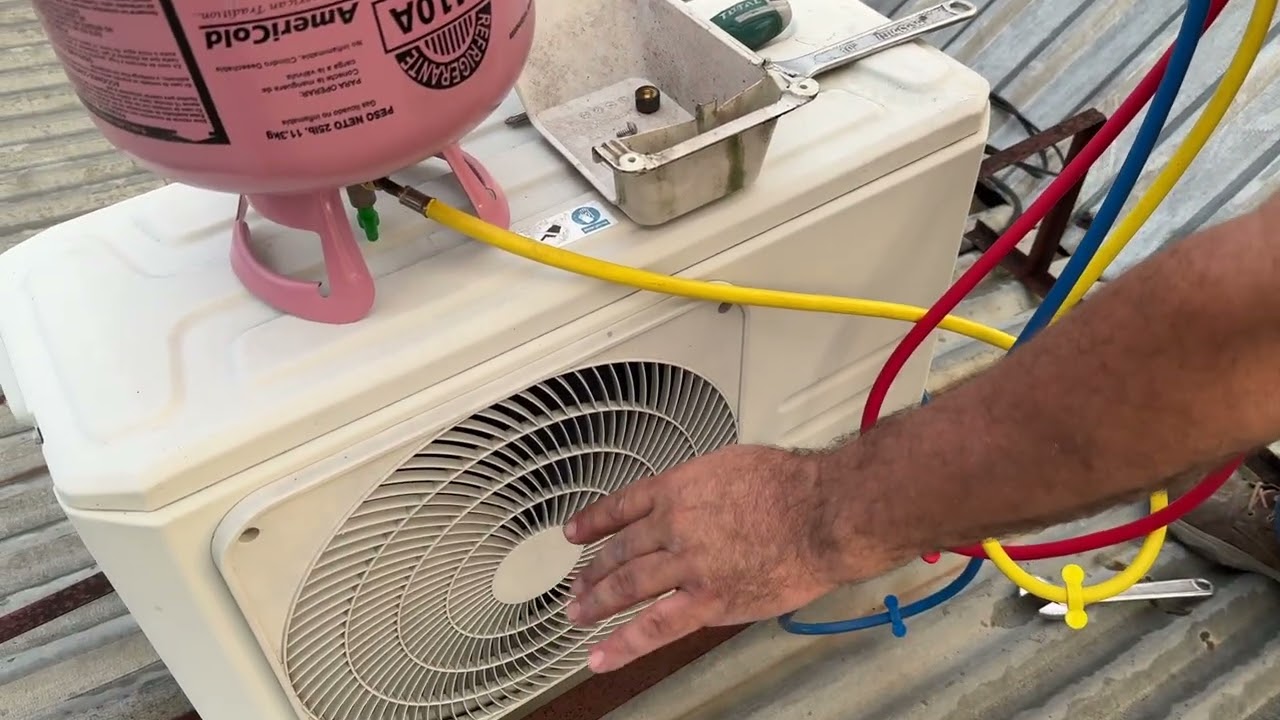 Recarga de refrigerante R410a