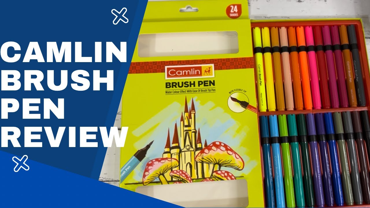 Camlin Brush Pen Review 24 Shades Full unboxing camlin 