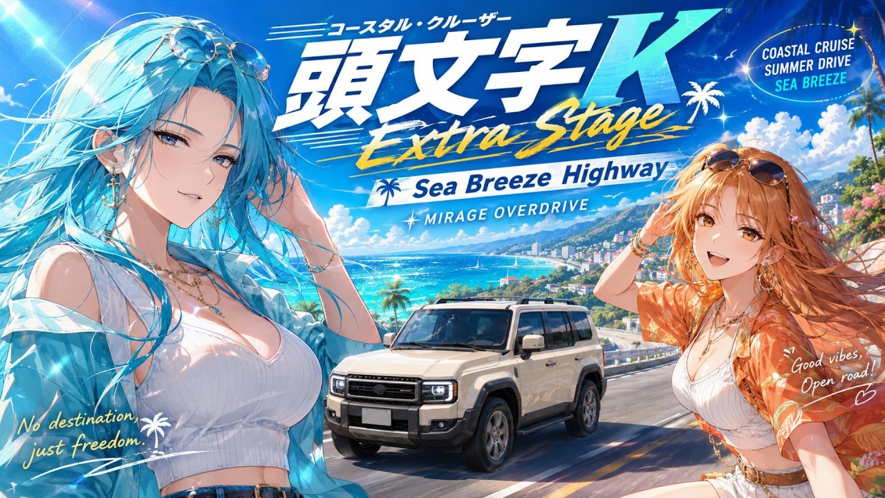 【頭文字K Extra Stage】Sea Breeze Highway – Coastal Summer Drive | MIRAGE OVERDRIVE
