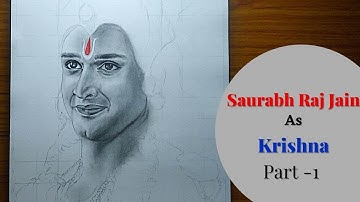| Portrait Drawing Of Saurabh Raj Jain As Krishna | | Part- 1 |