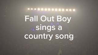 Fall Out Boy sings a country song in Nashville