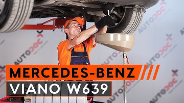 How to change oil filter and engine oil on MERCEDES VITO W639 [TUTORIAL AUTODOC]