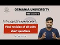 MBA Sem 3 TQM Exam Prep: Complete Unit-wise Short Q&amp;A Explanation @santhoshbachuwar2987 